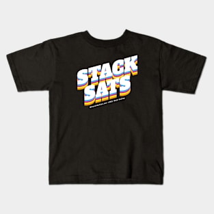 Stack Sats Skew CMYK Orange Kids T-Shirt